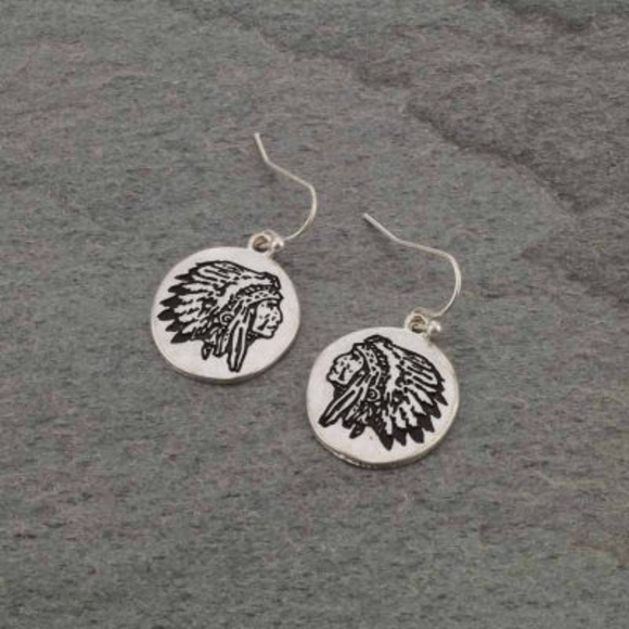 Jewelry - Indian Chief Fish Hook Earrings